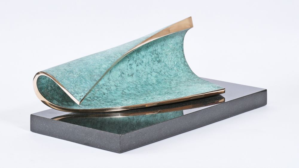 Closing Curl bronze table sculpture