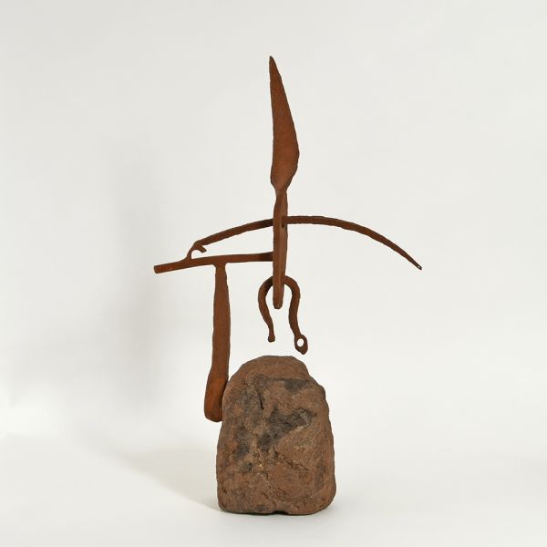 New Life Steel/Stone Sculpture