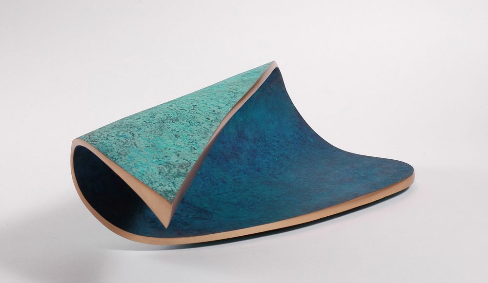 Open Curl Bronze Patinated Sculpture