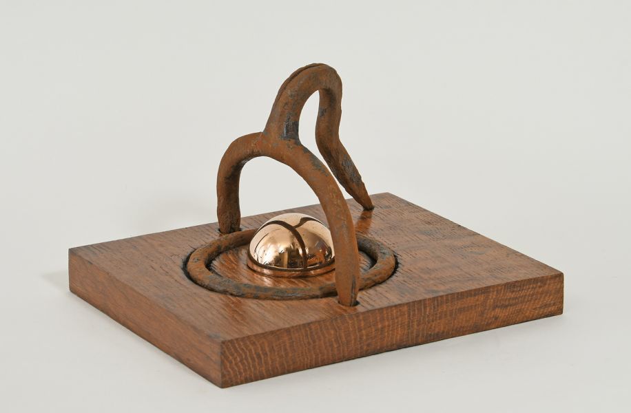 Revelation Iron, Bronze and Fumed Oak Sculpture