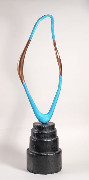 Acanto IV Bronze and Yew Sculpture