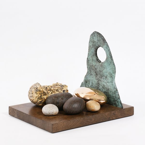 Beach Song 27 - Bronze and Cornish Stone Sculpture
