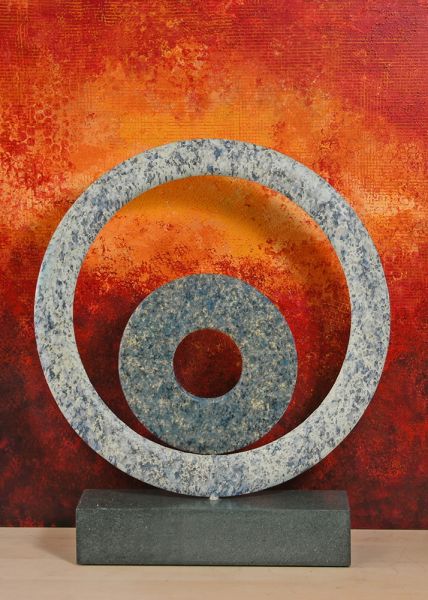 Cycles X Bronze and Slate Sculpture