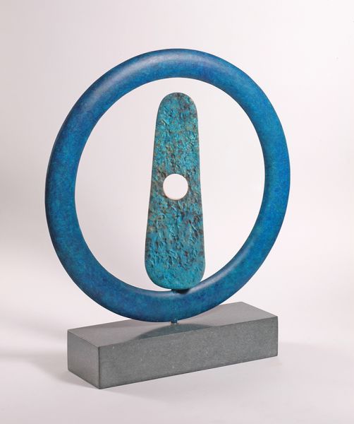 Cycles XI Bronze and Slate Contemporary Sculpture