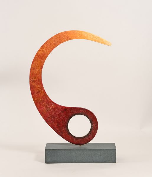 Marking Time III Bronze and Slate Modern Sculpture
