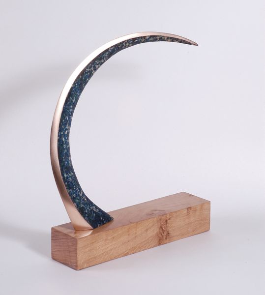 Patterns Bronze and Oak Sculpture