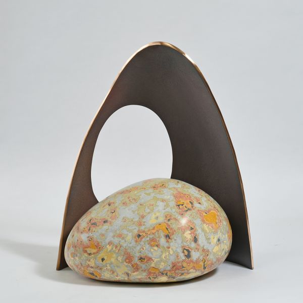 Shelter I Bronze and Jesmonite Boulder Sculpture