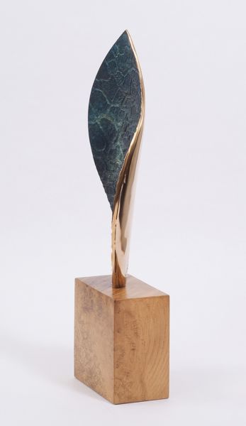 Folia I Bronze and Oak Sculpture