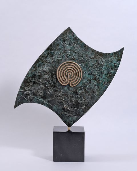 Let's Go II Bronze and Slate Sculpture