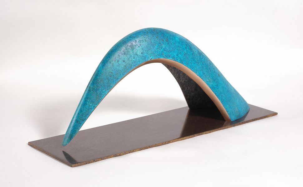 On The Move Bronze and Brass Tabletop Sculpture