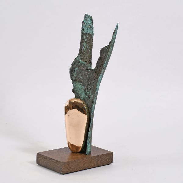 Shades II Bronze and Oak Desktop Sculpture