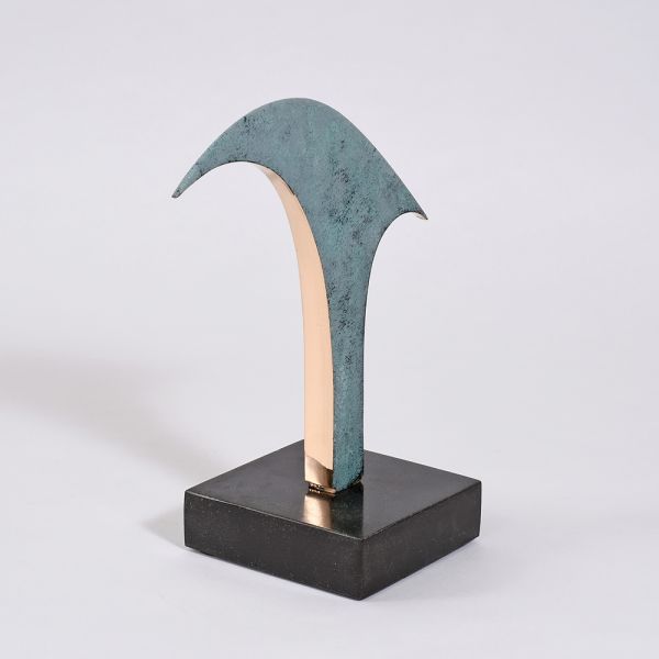 Swoop I Bronze and Slate Desktop Sculpture