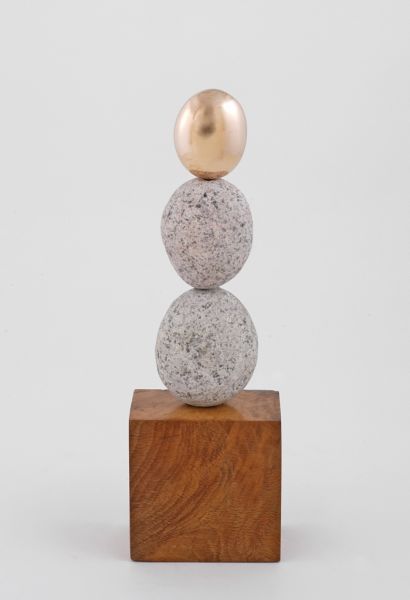 Beach Song 4 Bronze and Stone Table Sculpture